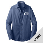 L640 - D253-S10.0 - EMB - Ladies Crosshatch Woven Shirt